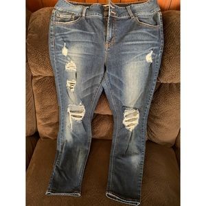 Lighter Wash Destroyed Jeans